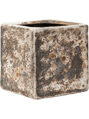 Baq Lava Cube Relic Rust Metal vazonas