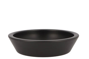 Pot plate Mat Zwart Low Round 25x6cm